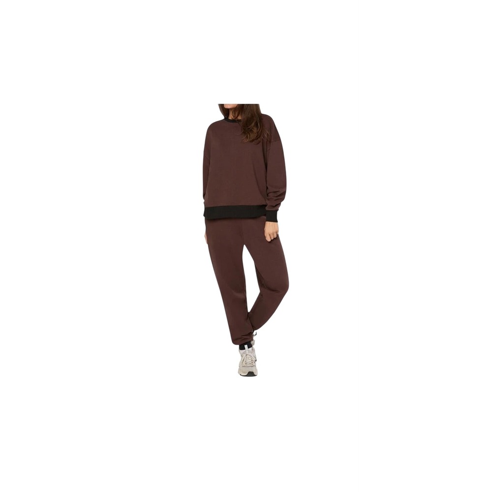 WeWoreWhat Womens Medium Sweatpants Lounge Pants Joggers Brown Black Trim‎